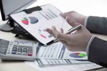 Successful accountant working