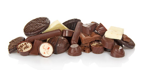 Collection of beautiful delicious chocolate candies