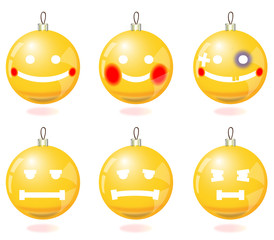 Елочная игрушка смайлик