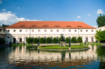 Pond in gardens of Wallenstein Palace