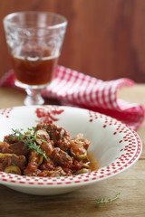 Goulash with olives