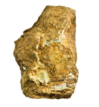 Laterite on a white background. (aluminum ore)