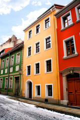 Sanierte Häuser in Sachsen, Deutschland