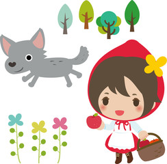 赤ずきんちゃんと狼