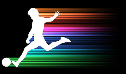 サッカー　シルエット © yoshitaka