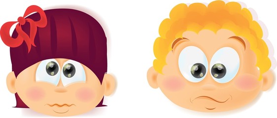 Мультфильм смешной дети с эмоциями