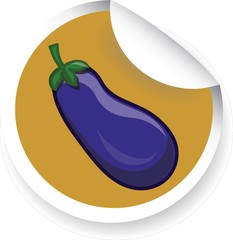 Наклейка с мультфильма баклажанами