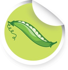 Наклейка с мультипликационными гороха