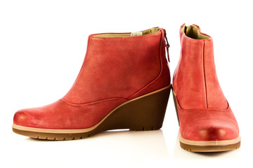 female boots isolated on white background