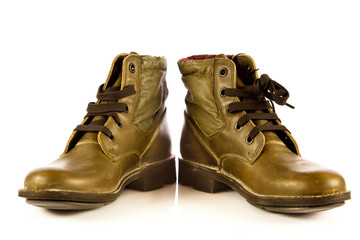 man's shoes isolated on white background