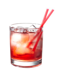 Red alcoholic cocktail