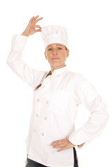 woman chef hold hat