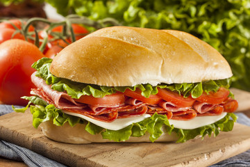 Homemade Italian Sub Sandwich