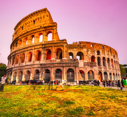 Fototapeta na wymiar The Majestic Coliseum, Rome, Italy.