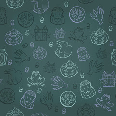 Halloween seamless background. Vector illustration