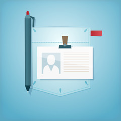 Pocket Design. Office profession. Vector Illustration