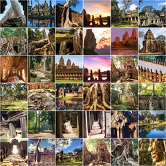 Fototapeta na wymiar Angkor collage