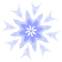 Lace floral white ethnic ornament kaleidoscope