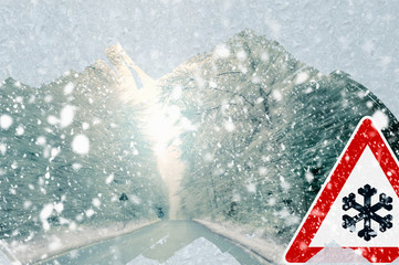 Winter driving - caution