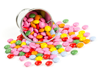 colorful chocolate buttons