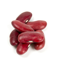 dried red beans isolated on white background