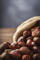 chestnuts in jute