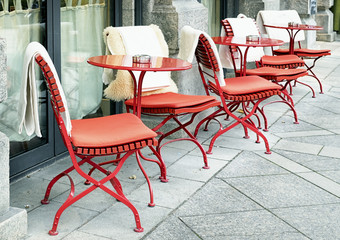 tables and chairs