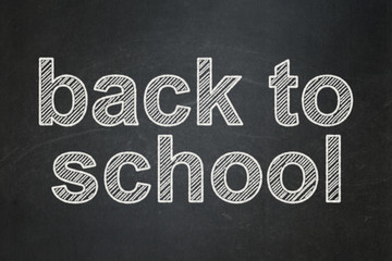 Education concept: Back to School on chalkboard background