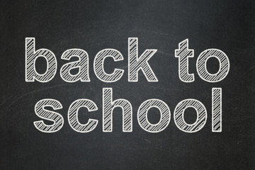 Obraz premium Education concept: Back to School on chalkboard background
