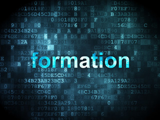 Education concept: Formation on digital background