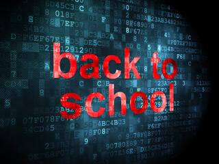 Obraz premium Education concept: Back to School on digital background