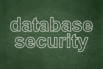 Obraz premium Safety concept: Database Security on chalkboard background