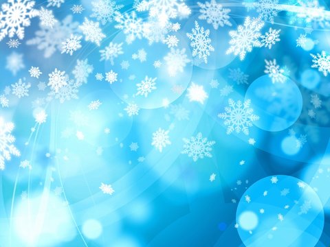 xmas blue abstract background. winter snoflakes