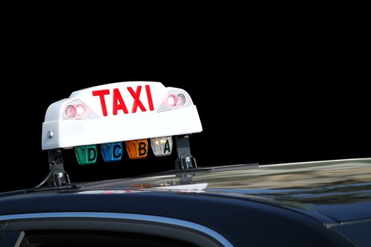 Enseigne lumineuse d'un taxi  ' occupé '
