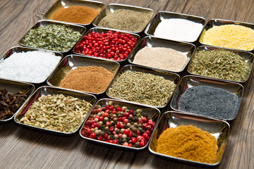 Spices in  box