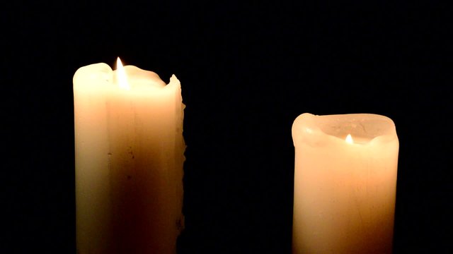 two candle with Low Key