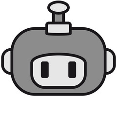 Cute Robot Child Face