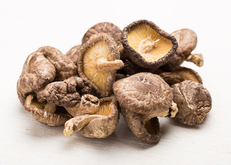 Heap of the dried mushroom