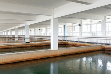 Modern urban wastewater treatment plant