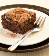Chocolate brownie cake.