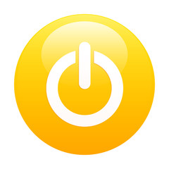 bouton internet power icon orange