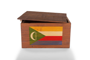 Wooden crate isolated on a white background