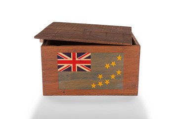 Wooden crate isolated on a white background