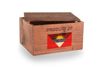 Wooden crate isolated on a white background