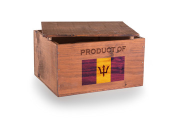 Wooden crate isolated on a white background