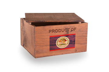 Wooden crate isolated on a white background