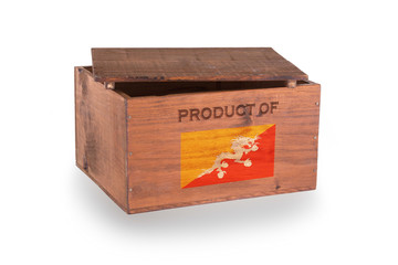 Wooden crate isolated on a white background