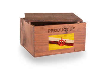 Wooden crate isolated on a white background