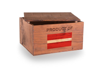 Wooden crate isolated on a white background