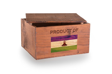 Wooden crate isolated on a white background